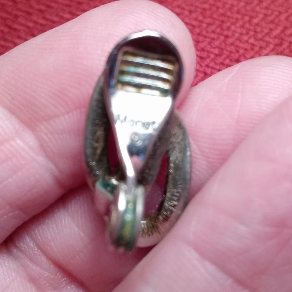 Monet clip on earrings vintage silver tone